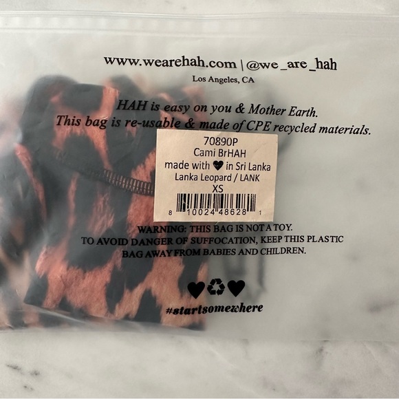 BNWT- We are HAH cami brHAH in leopard - Picture 3 of 7